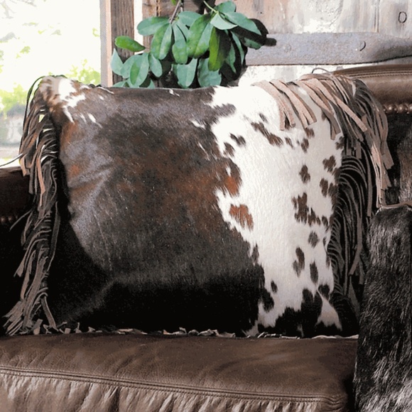 Shadow Mountain Other - Pair • Custom Western Cowhide and Leather Pillows